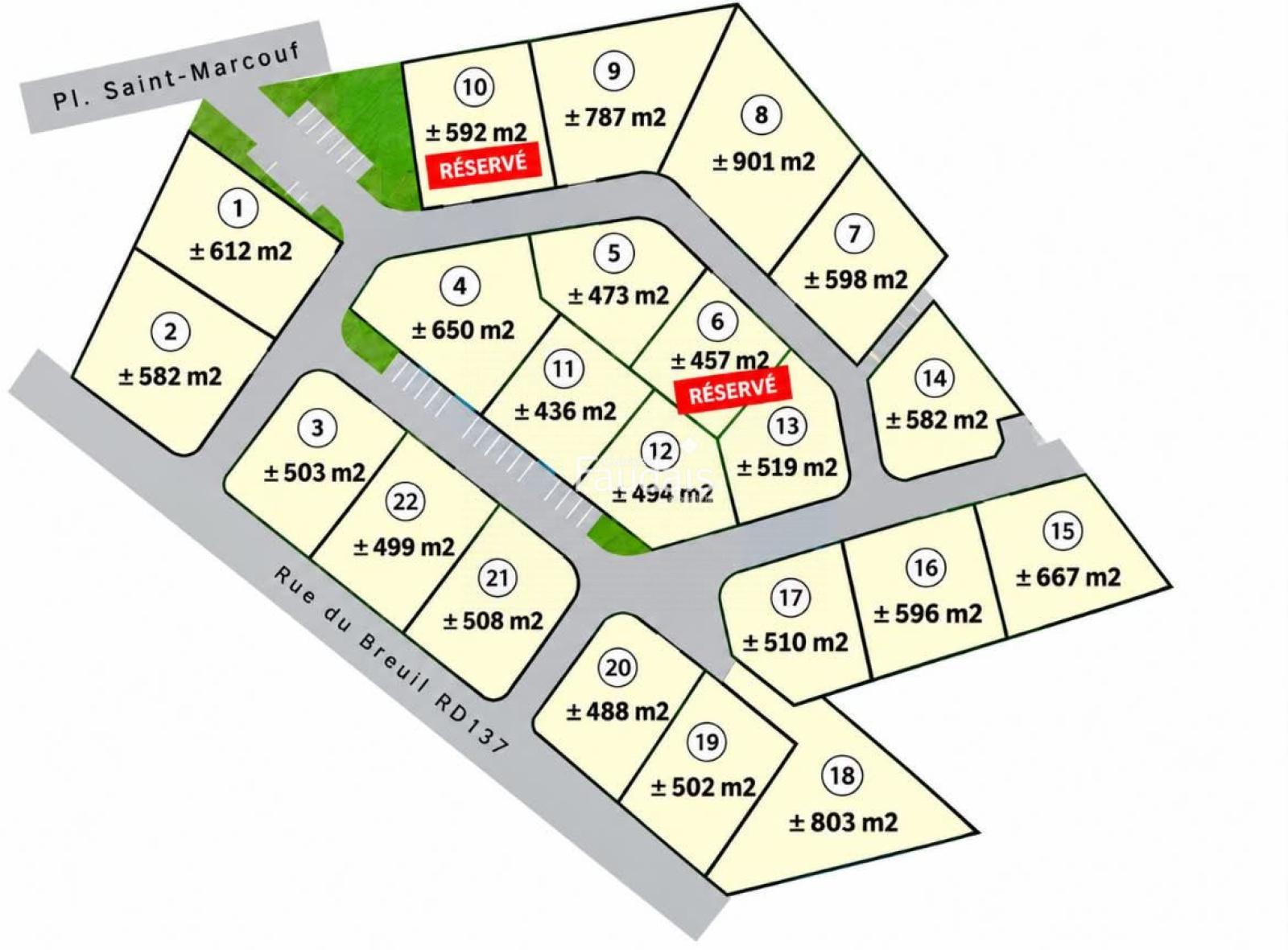 Terrain 612 m² · à Port-Bail-sur-Mer · 46 500 €